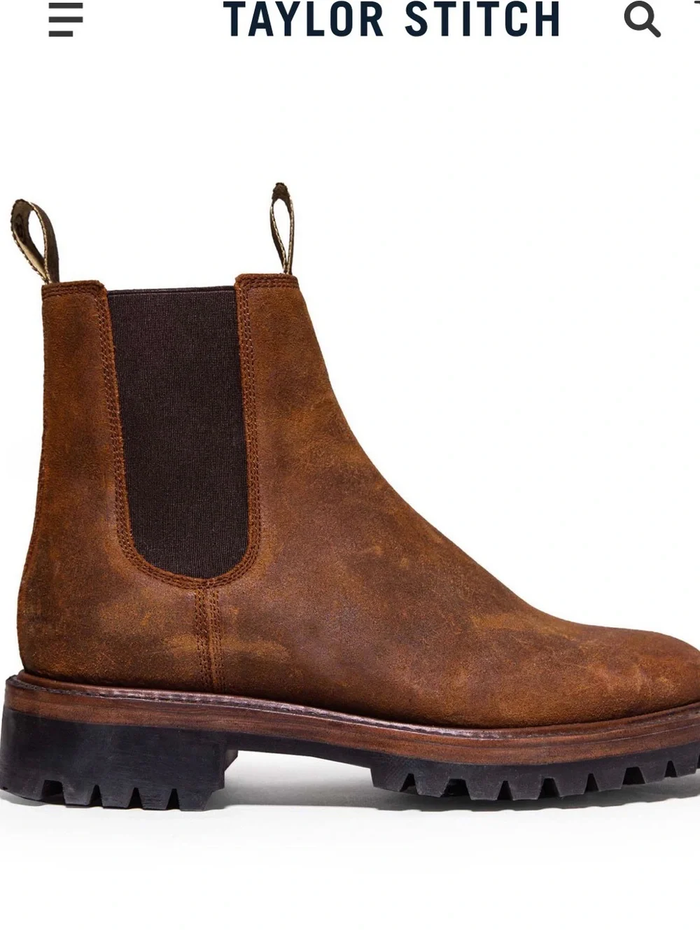Taylor Stitch Ranch Boot in Redwood Waxed Sued